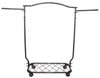 Rolling Rack - Raw Steel with Bottom Shelf