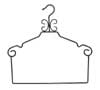Decorative Metal Hangers with Drop - Raw Steel
