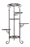 6 Shelf Raw Steel Ornate Metal Table