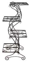 Raw Steel Four Tier Display Table