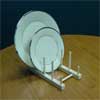 Unfinished Hardwood Dowel Rack, 4 Space