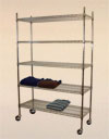 Utility Cart - Wire Five Shelf Rack