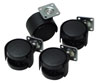 Twin Wheel Caster - Plate Mount
