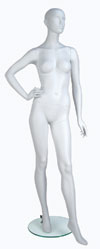 Eve Mannequin Right Hand on Hip Left Leg Forward Cameo White