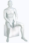 Gene Seated Mannequin Cameo White