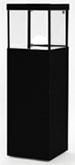 Square Pedestal Display Case - Black - Quick Ship