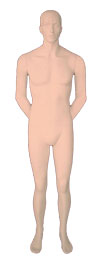 Fleshtone Sculptured Male Mannequin