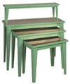 Birch Nesting Table with Copper Top - Stained