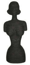 African Lady Paper Mache Jewelry Display