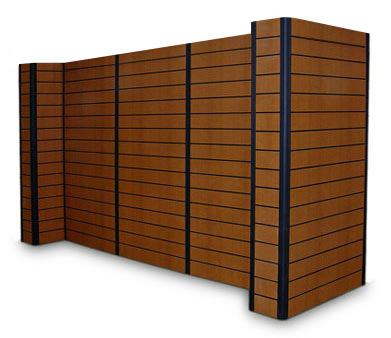 Slatwall Connectors in use