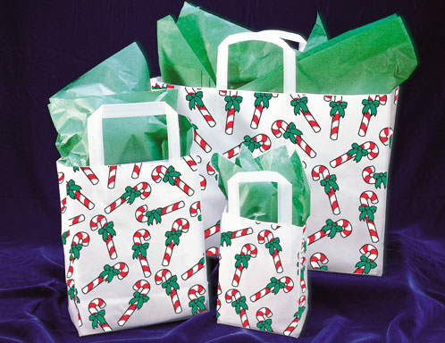Candy Cane Gift Bags and Shopping Bags