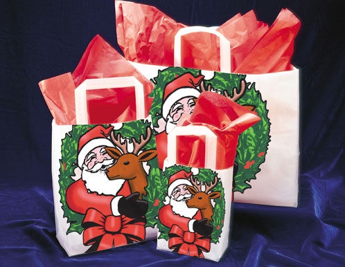 Reindeer and Santa Gift Bags and Shopping Bags