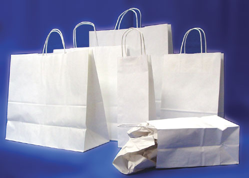 Kraft White Shopping Bags