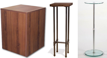 Pedestal Display Tables