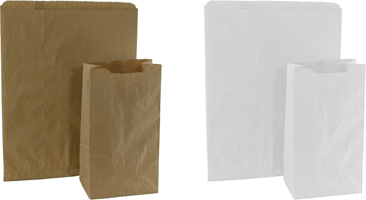 Deluxe White & Kraft Merchandise Bags