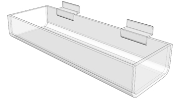 Acrylic Slatwall Trays & Slatwall Bins