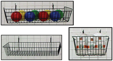 Gridwall Baskets & Gridwall Bins