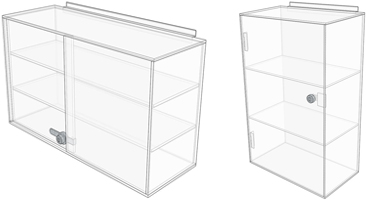 Slatwall Display Cases