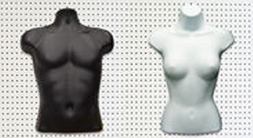 Pegboard Clothing Forms