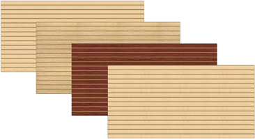 Slatwall Panels - Woodgrain Melamine (LPL) 3" O.C.