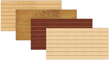 Slatwall Panels - Woodgrain Melamine (LPL) 6" O.C