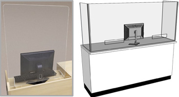 Sneeze Guards - Cashier Safety Shield Barriers