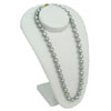 white leatherette jewelry displays