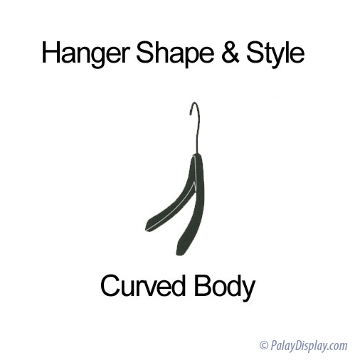 Amherst 18 Curved Walnut Coat Hanger - Curved Wood Hangers - Hangers -  Wood Coat Hangers