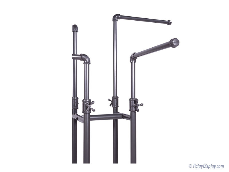 4 Way Pipe Clothing Rack - Retail Pipe Fixtures - Pipe Clothing