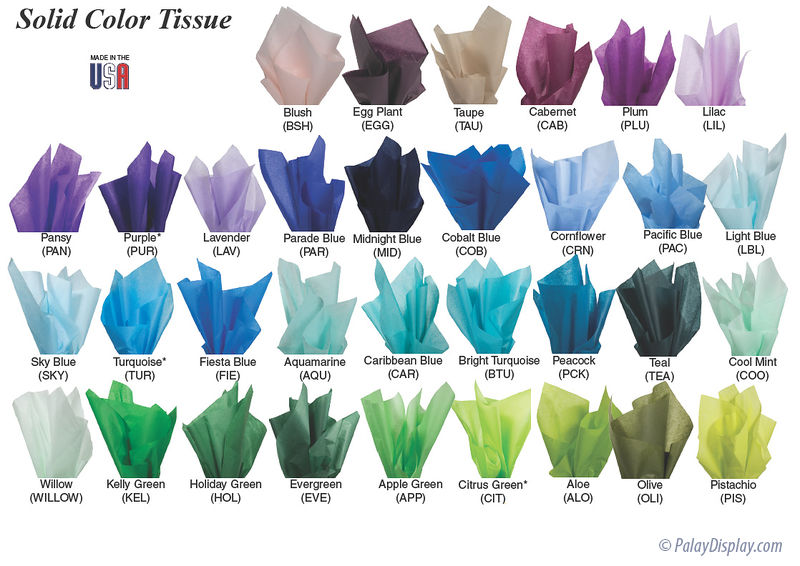 Colored Tissue Paper 20 x 30 :: Tissue Paper :: Packaging :: Palay Display