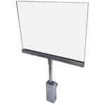 L Shaped Magnetic Base Sign Holder - Chrome - Sign Holders - Cardholder ...