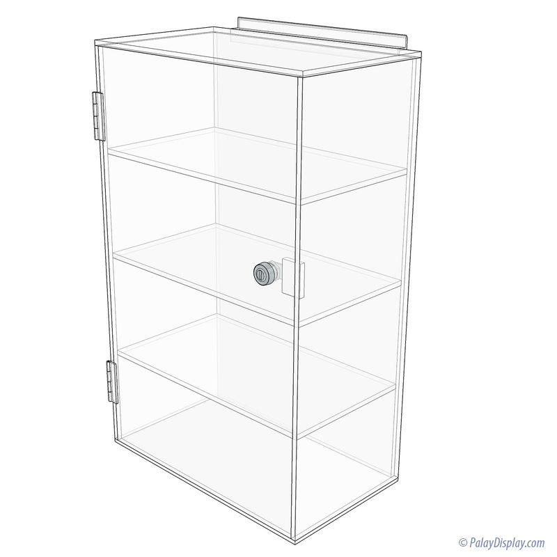 Clear Acrylic Slatwall Tray w/Removable Dividers | Slatwall