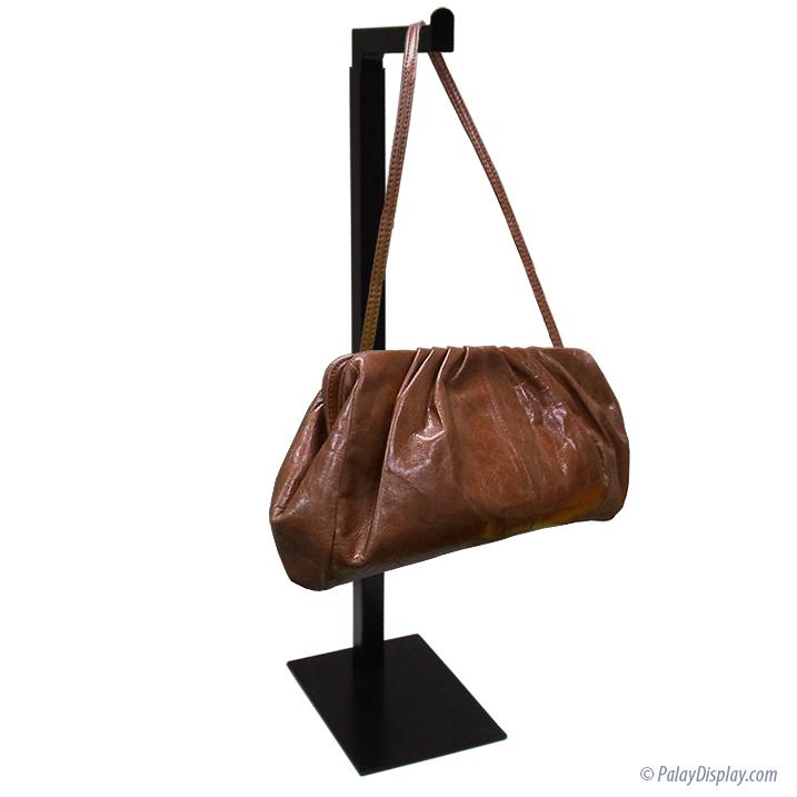 Handbag Display Stand with Dark Base, Countertop Display Stand