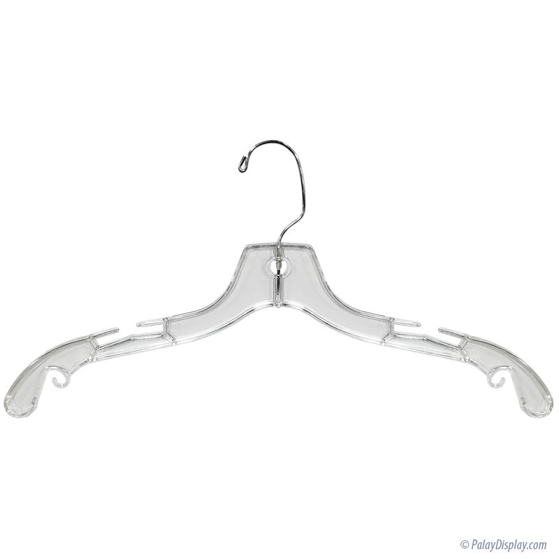 Wholesale Junior Clear Plastic Dress Hangers - 14