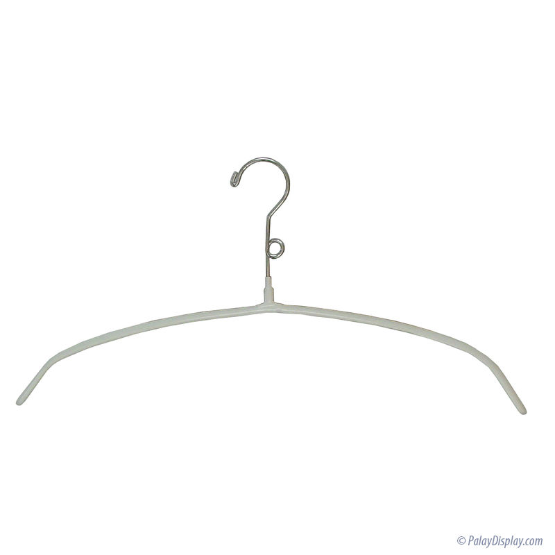 Wire Metal Hangers, Pack of 100 Hangers, White Vinyl Coated