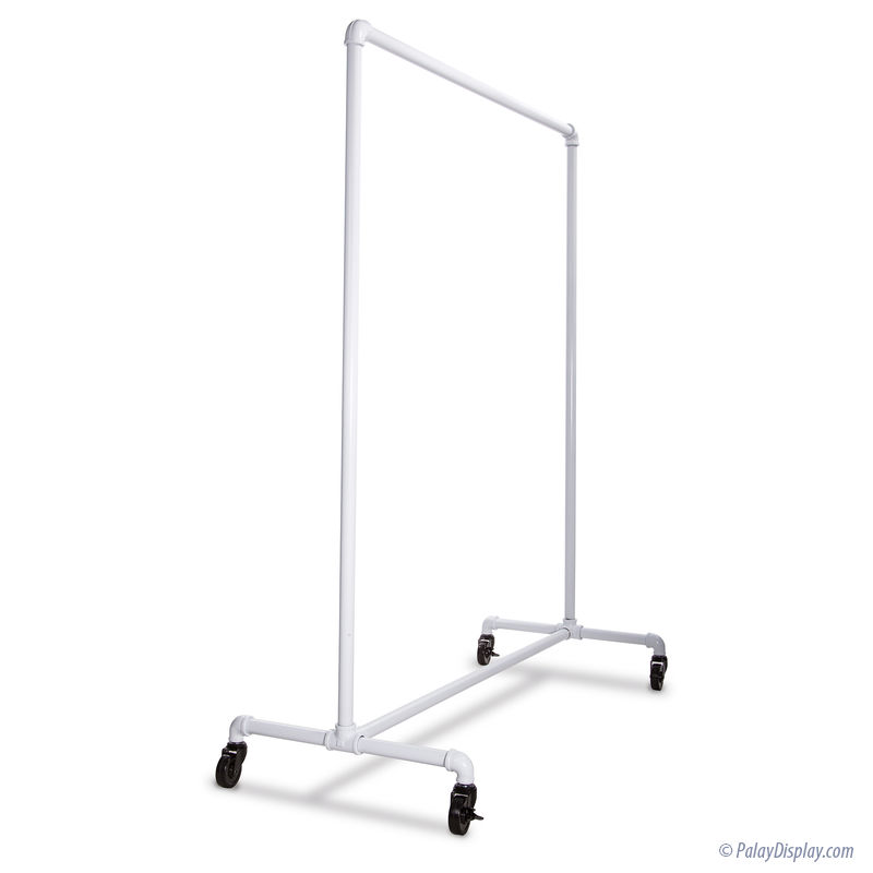 Single Rail Pipe Rack - Pipe Clothing Rack - Retail Pipe Fixtures ...