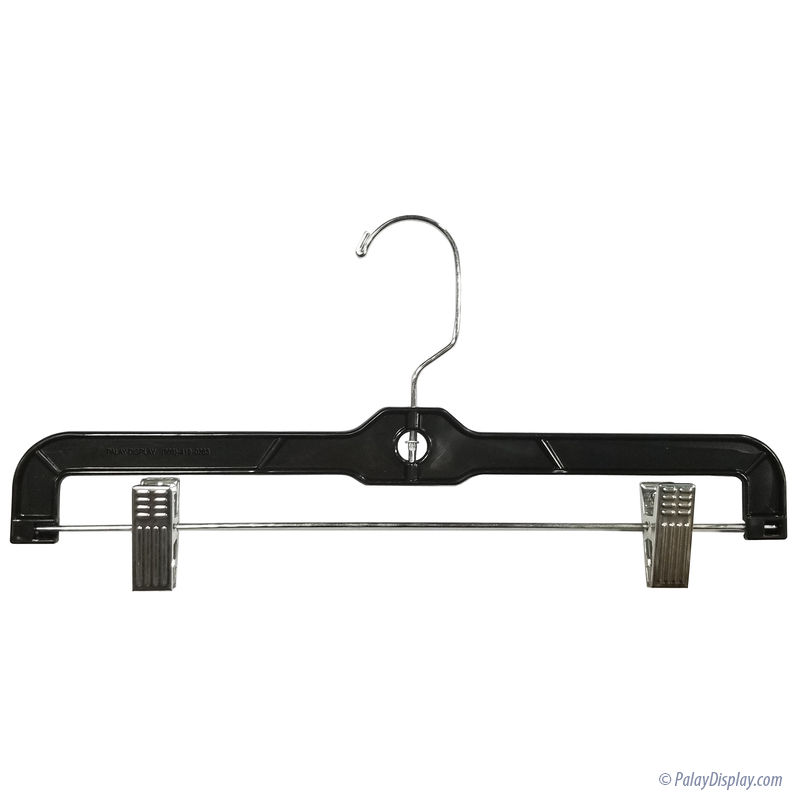 14 Black Pant Hangers and Black Skirt Hangers with Chrome Hook :: Plastic  Hangers :: Clothes Hangers