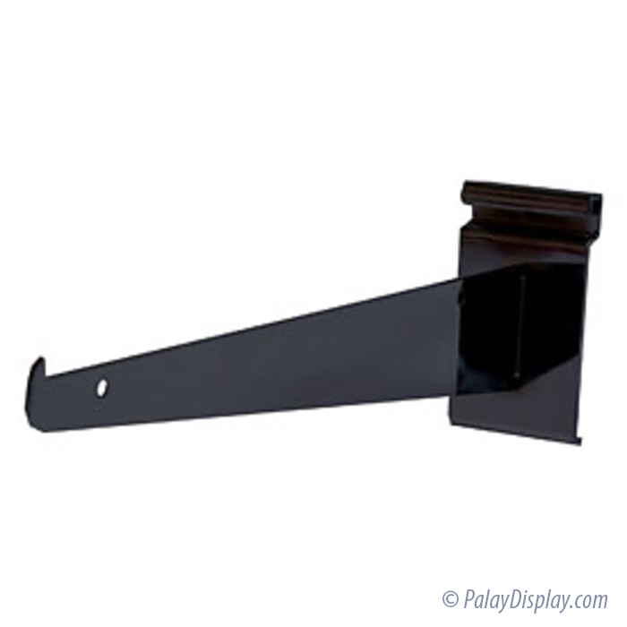 12" Gridwall Shelf Bracket Black Gridwall Brackets Gridwall & Slatgrid Palay Display