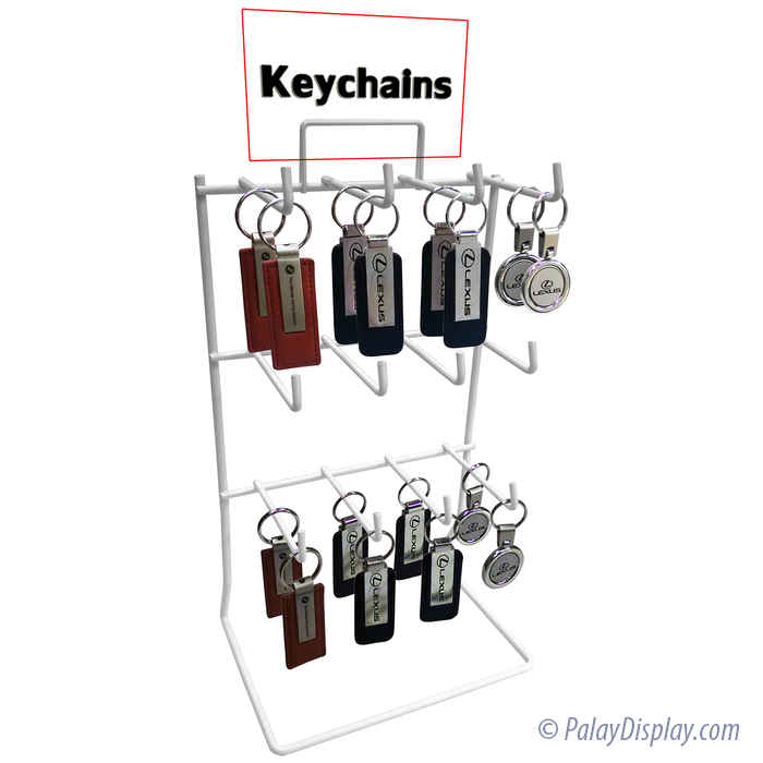 12 Hook Counter Rack Keychain Display Counter Rack Countertop Rack Keychain Rack