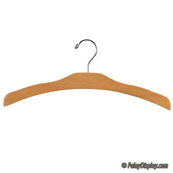 Order Natural Wood Suit Hanger With Chrome Hook - 17