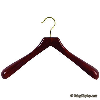 Amherst 18 Curved Walnut Coat Hanger - Curved Wood Hangers - Hangers -  Wood Coat Hangers