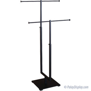 2-Tier Matte Black Jewelry Display Stand