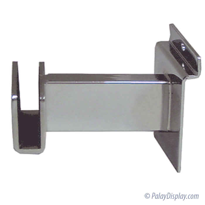 3" Rectangular Tube Slatwall Hangrail Bracket Slatwall Tube Brackets