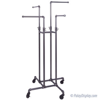 4 Way Pipe Clothing Rack