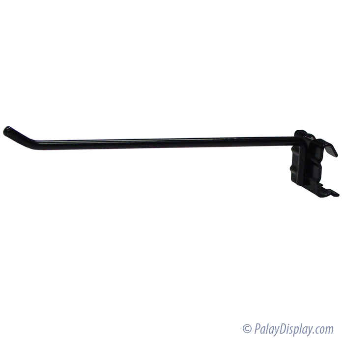 6" Black Linear Display Hook Black Display Hooks 6" Long Metal Display Hooks