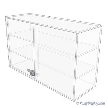 Acrylic One Shelf Countertop Display Case, Display Warehouse