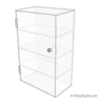 Acrylic Countertop Display Case - Tower 3 Shelf