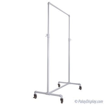 Adjustable Single Rail Pipe Clothing Rack