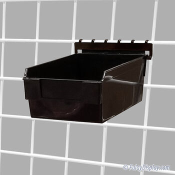 Black Shelfbox 200 Display Bin w/ Grid Adaptor