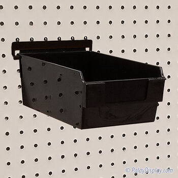 Black Shelfbox 200 Display Bin w/ Peg Adaptor